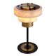 Pair of table lamps in patinated brass and alabaster.