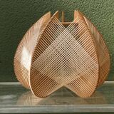 Scandinavian modernist wooden suspension with taut wires, 1960s.