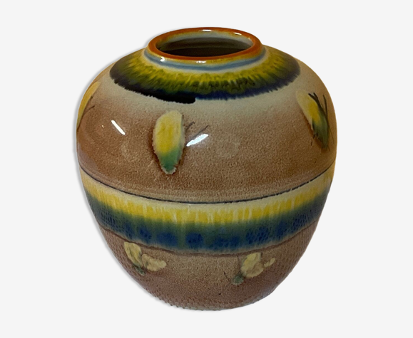 Vase boule aux couleurs fondues
