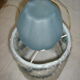 1960 blue glass lamp