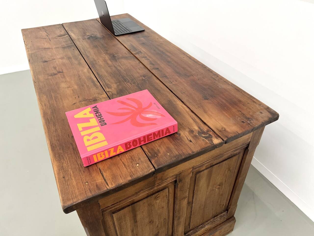 Old pine trading counter, circa 1950