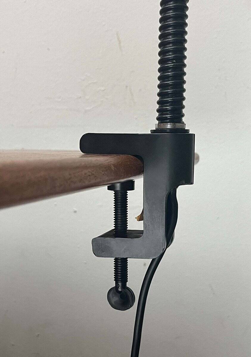 Cobra Snake clamp table lamp from the space age, 1970s