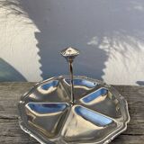 Guy Degrenne silver-plated metal compartmented serving platter