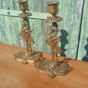 Bougeoirs anciens en bronze