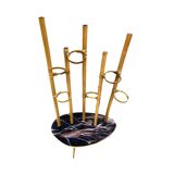 Mid-Century Modern Plant Stand – Europe, 1960s-1970s, Bamboo & Artistic