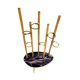 Support de plante Mid-Century Modern – Europe, années 1960-1970, bambou et artistique