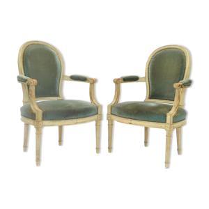 Paire de fauteuils cabriolet