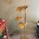 Solid brass plant-shaped floor lamp