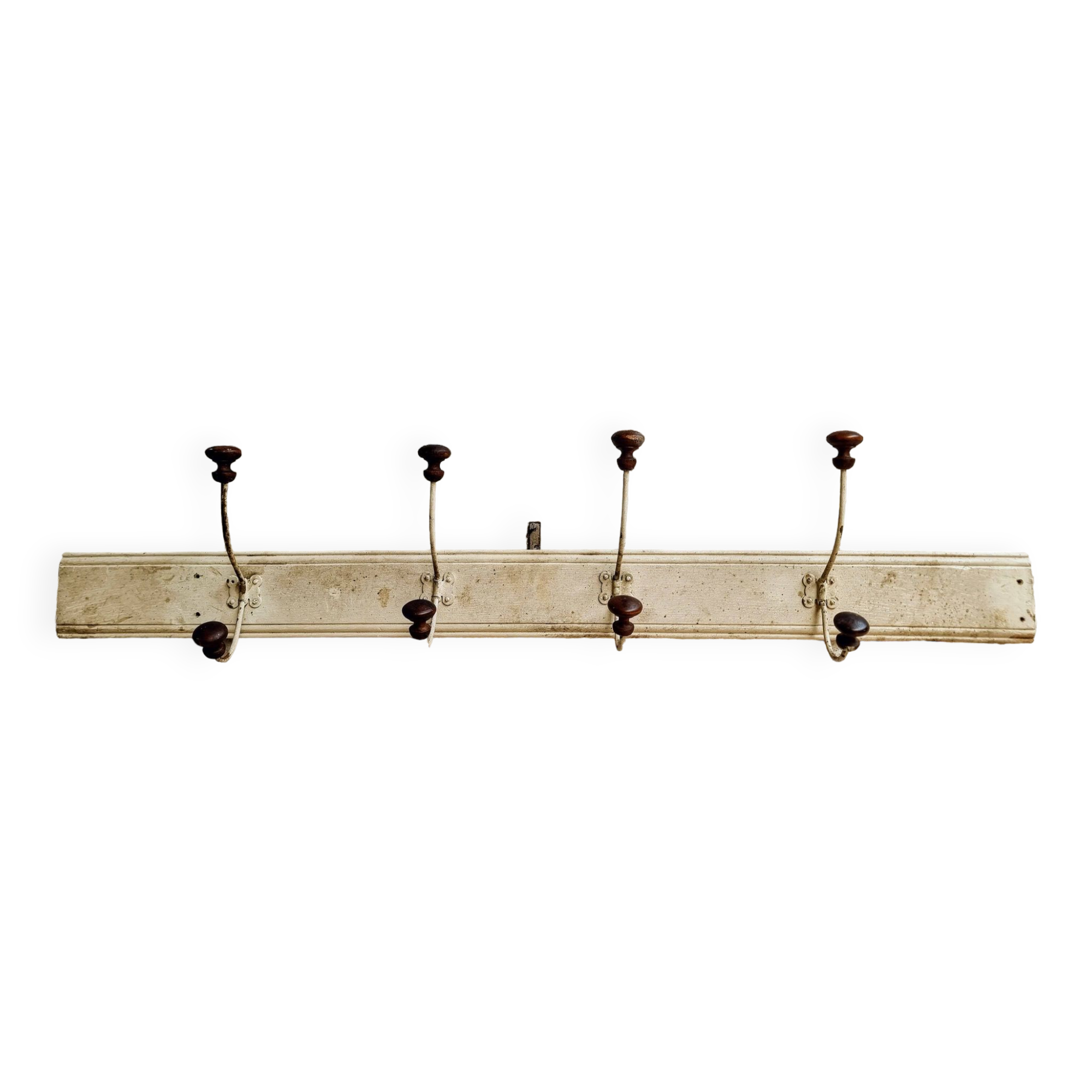 Antique wall coat rack 120 cm French