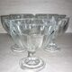 5 moulded glass standing cups for desserts
