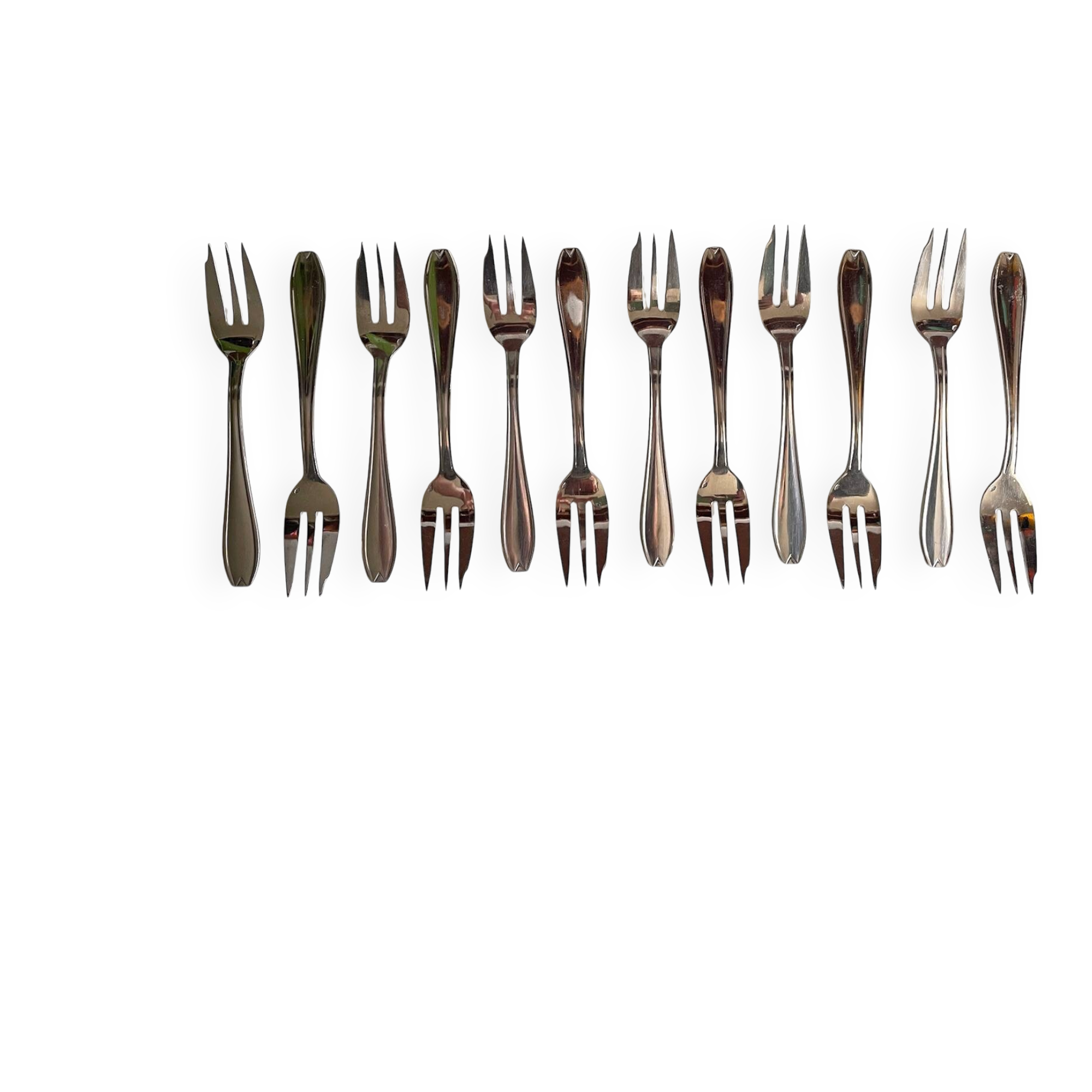 12 Fourchettes à DESSERT Inox Vintage