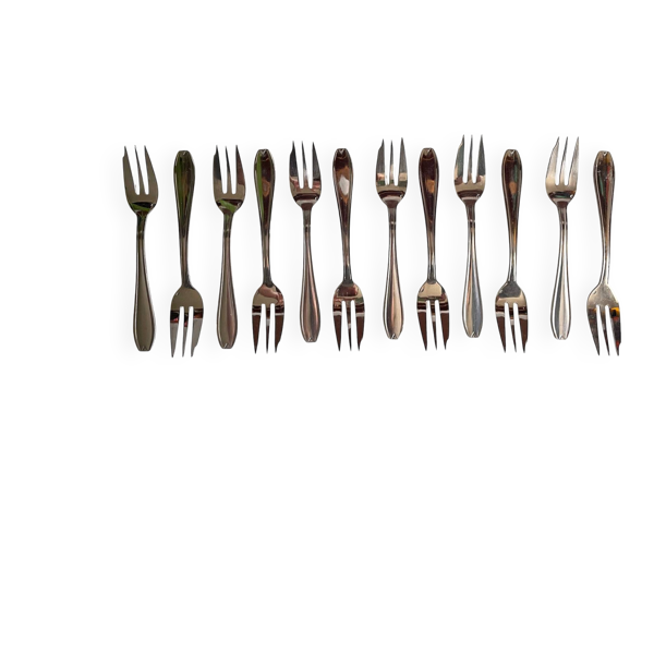 12 Fourchettes à DESSERT Inox Vintage