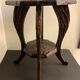 Japanese side table, carved wood, Liberty of London, 1900