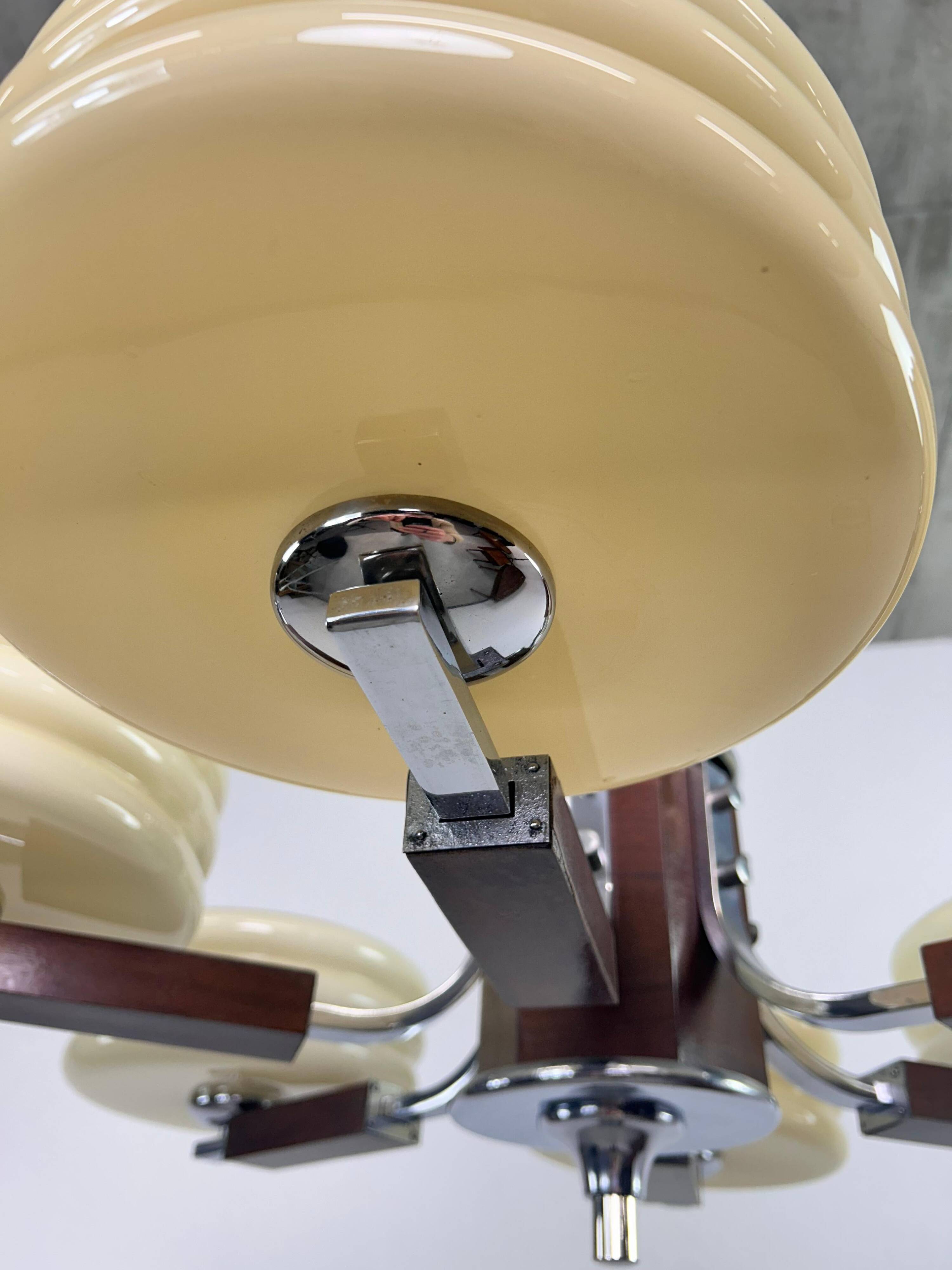 Great Art Deco chandelier attributed to Adolf Loos.