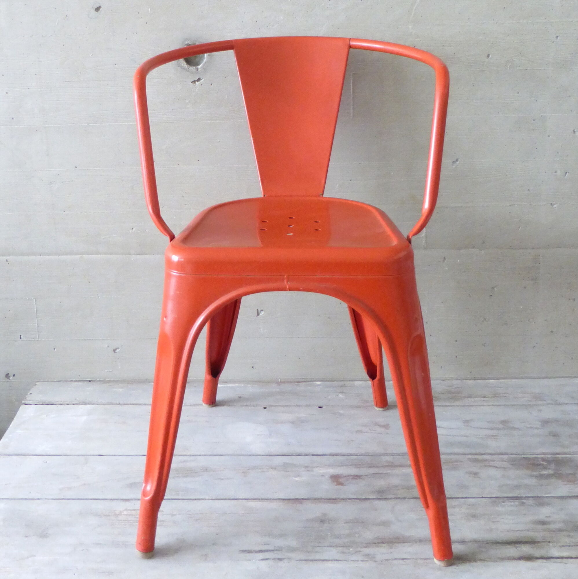 Pair of chairs A 56 - Tolix - Jean Pauchard - 1950-70 - vermilion Red