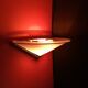 Half moon wall lamp in glass and gold metal L31