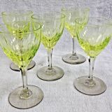 Service of 5 aperitif wine glasses in uraline