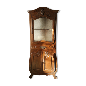 Vitrine en noyer massif
