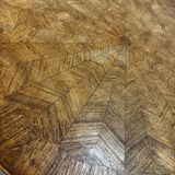 Marquetry wooden side table