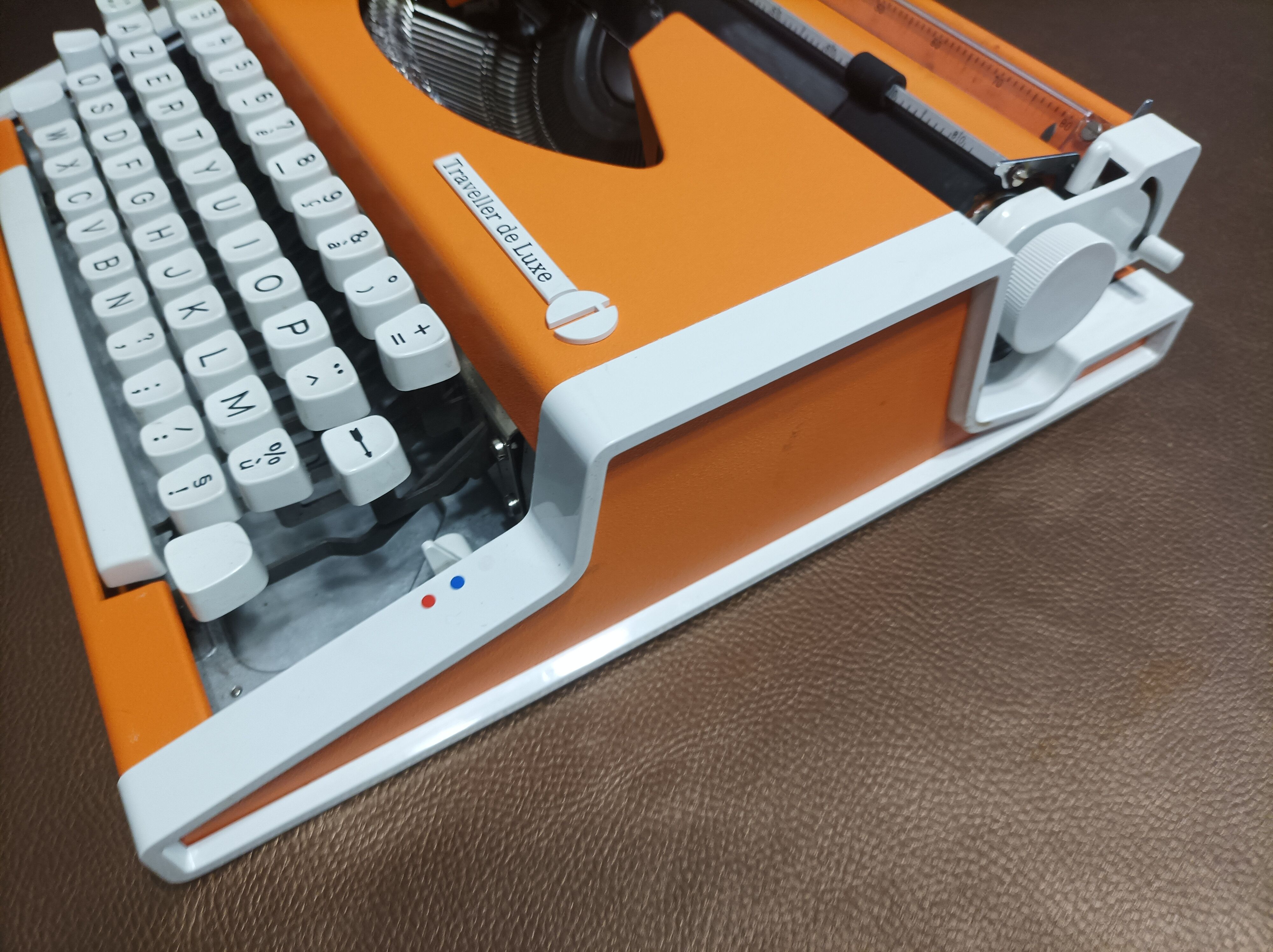 Olympia typewriter, orange