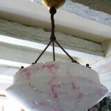 Marbled opalescent art deco pendant light Ø 35 cm