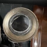 Sucrier Art-Deco - Verre - Bois et Métal