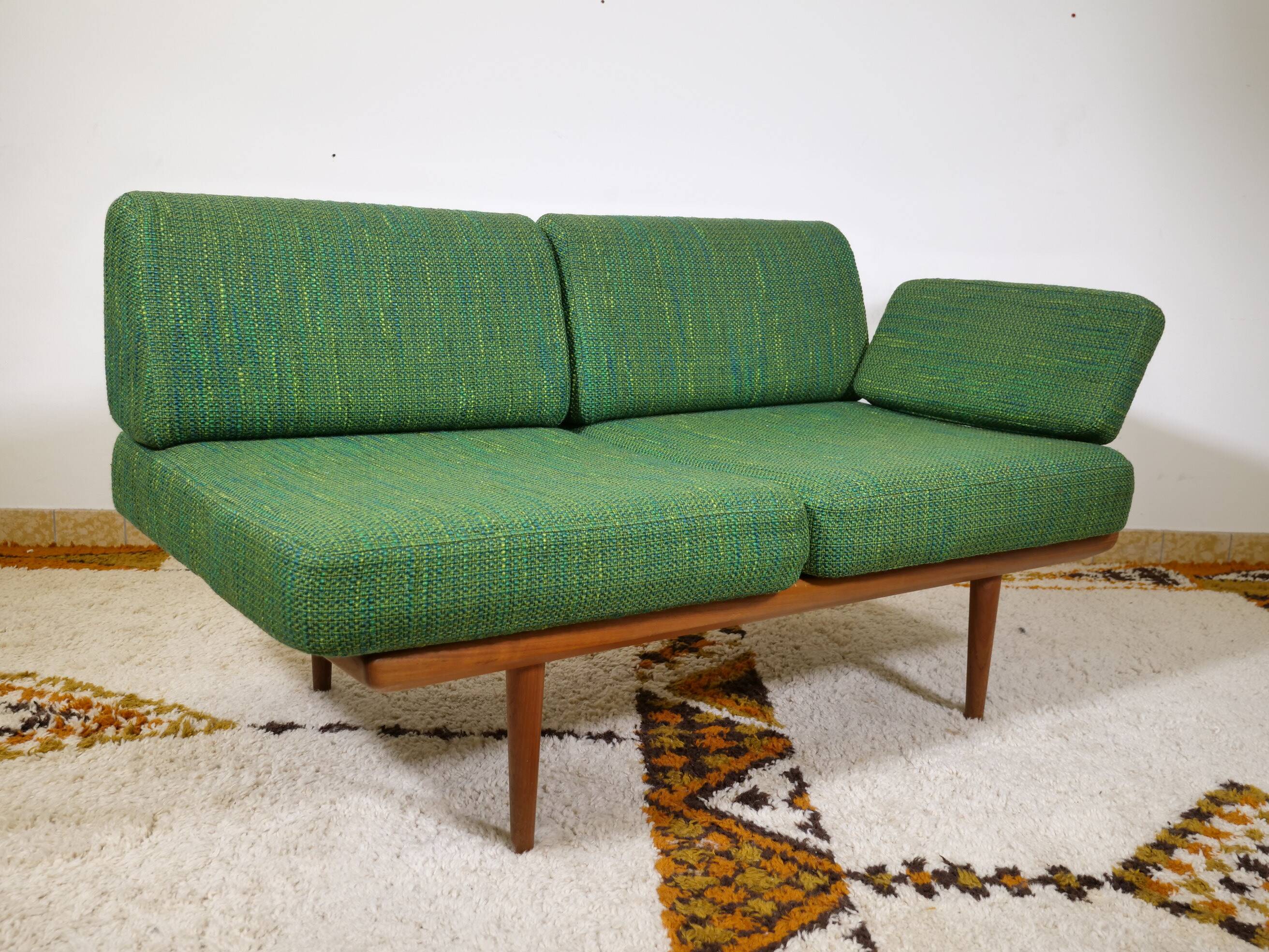 Sofa Set in Teak by Peter Hvidt & Orla Mølgaard Nielsen, Set of 3, 1960s