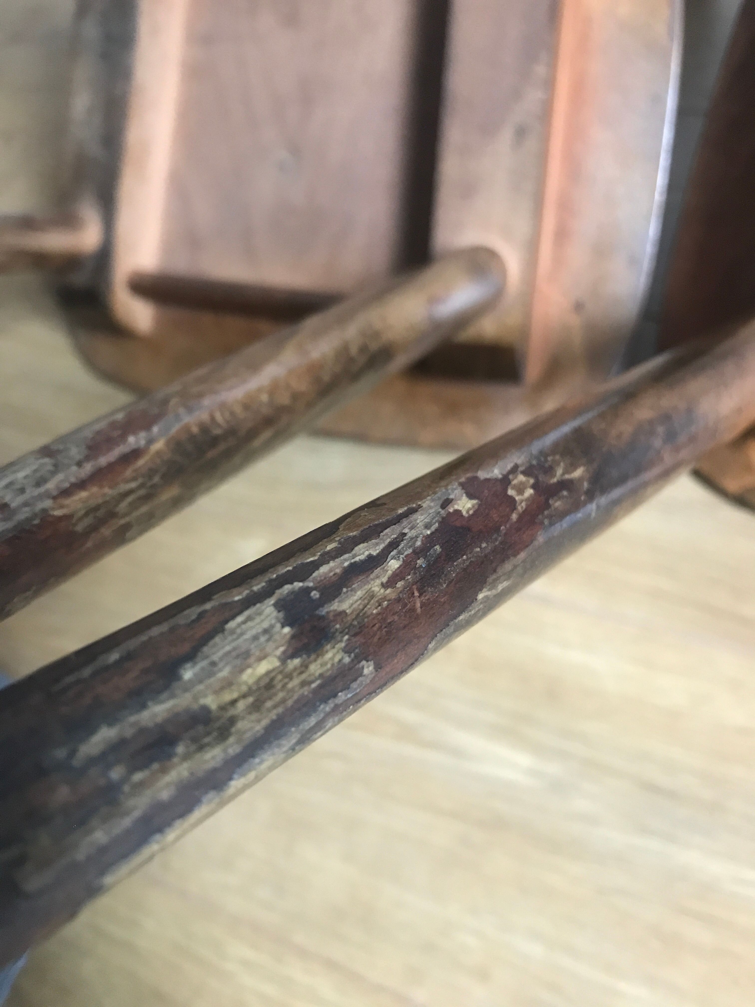 Pair of bistro chairs "rustic" model of baumann called "ant"