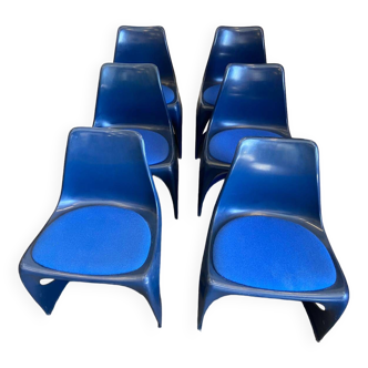 8 Ostegaard chairs, 1960s - Denmark