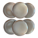 Set of 6 vintage Brenne stoneware plates from France – Stoneware service