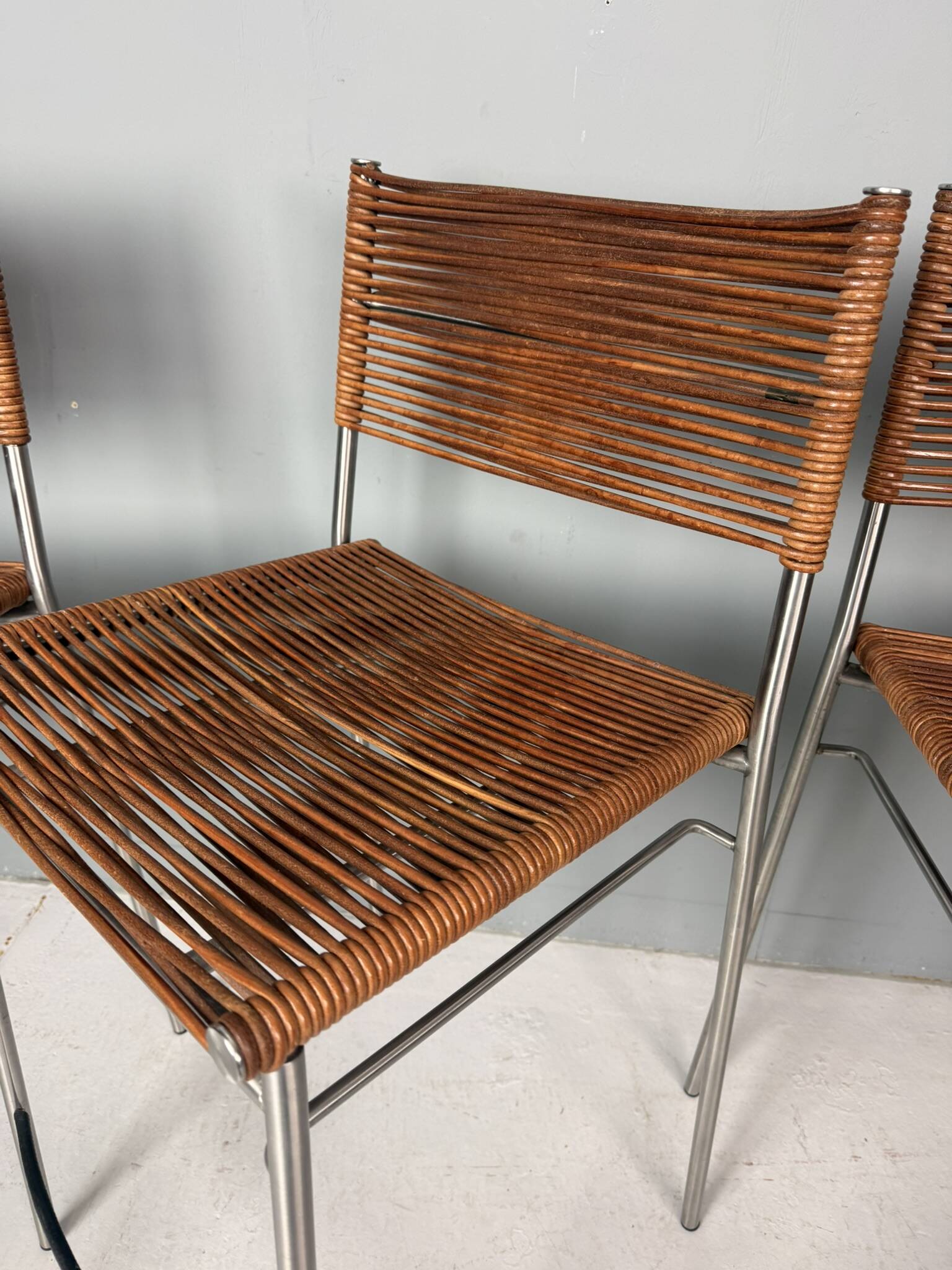Ensemble de quatre tabourets de bar "Miss B", Tito Agnoli, Italie, 1997