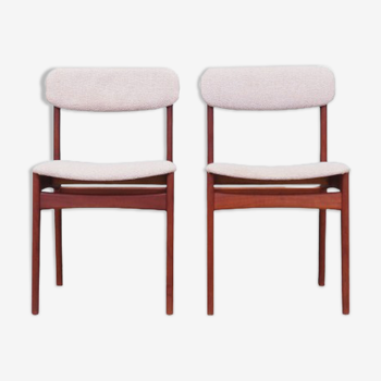 Set of two teak chairs, Danish design, 1960s, manufactured by N. & K. Bundgaard Rasmussen