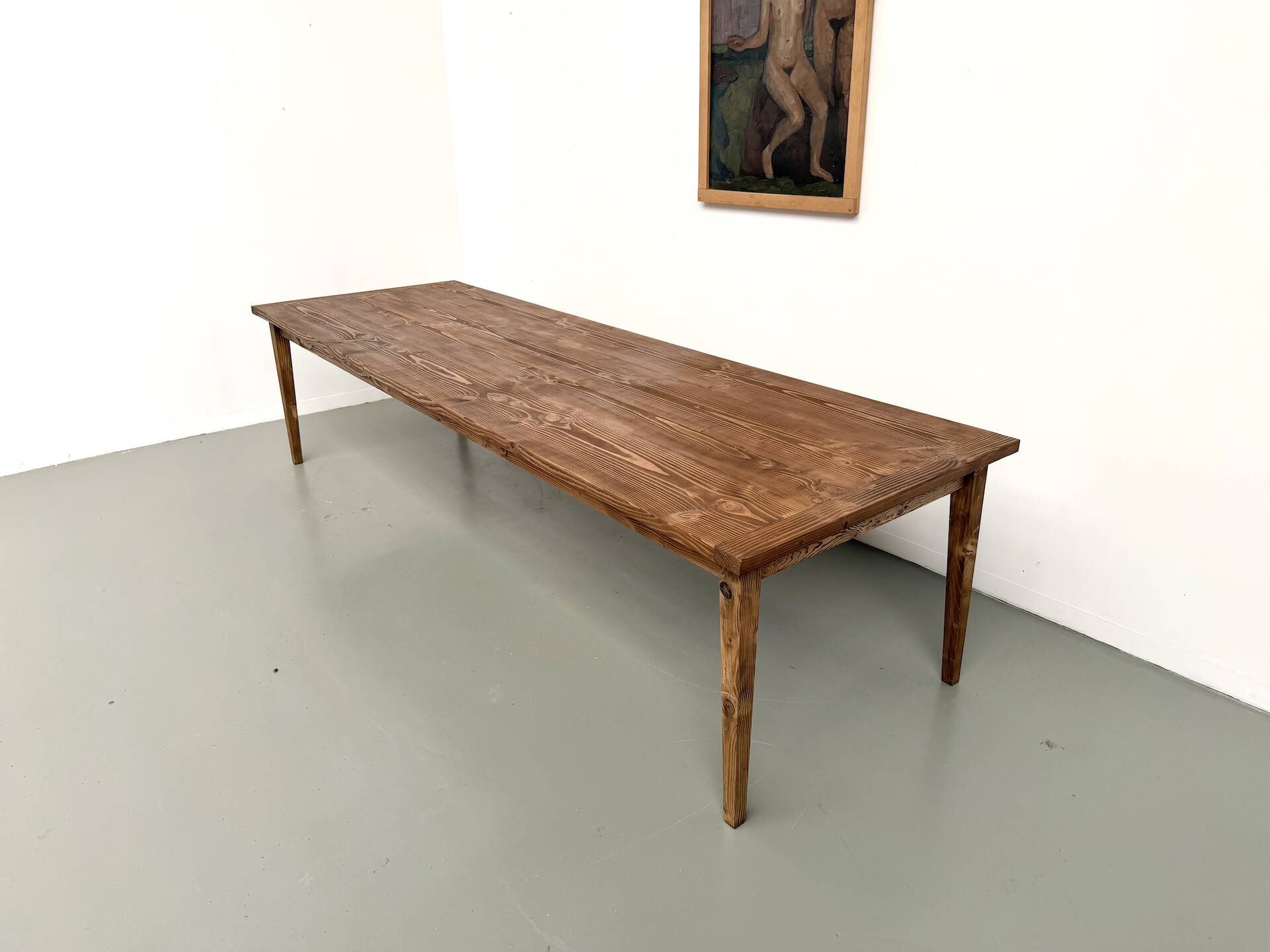 XXL table in solid pine, circa 1970
