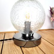Lampe à poser globe veiné vintage