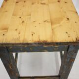 1950s Patinated Pine Tree Wooden Table, Czechoslovakia