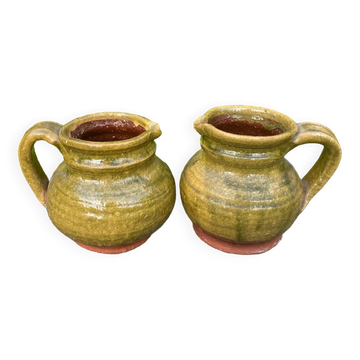 Glazed terracotta jug