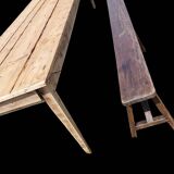 400 cm farm table and two benches