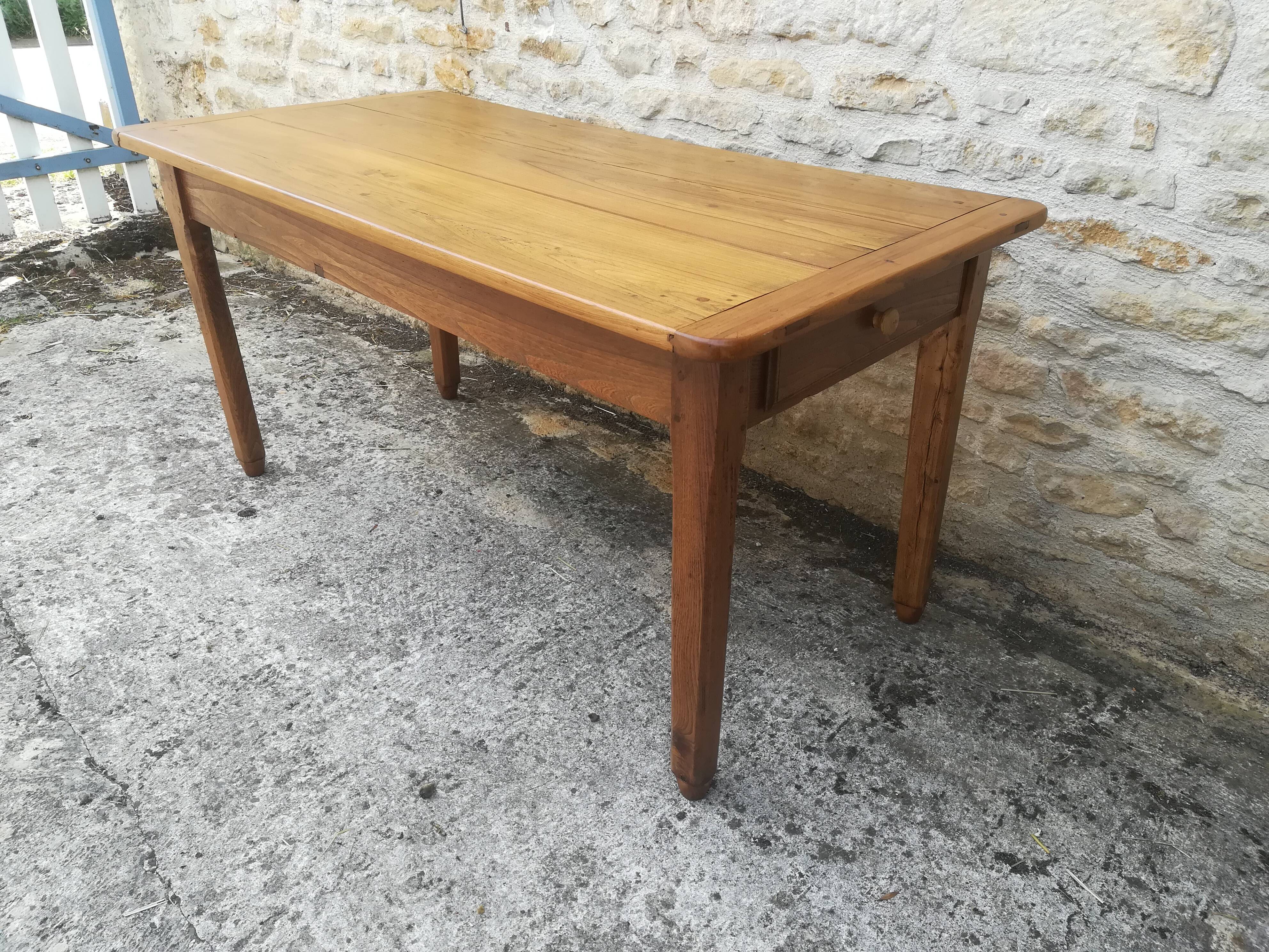 Elm farmhouse table