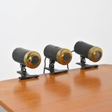 Set of three clamp lamps, Jacques Biny, circa 1950, Lita edition