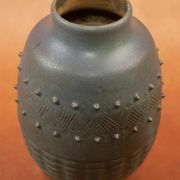 Vase Art déco Charles Greber en grès émaillé brun vert - 1920 - 25 cm