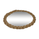 Small oval wicker mirror