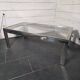 Chrome and gold metal coffee table by Romeo Rega from the 1970s.