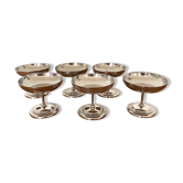 Old silver metal standing ice cups