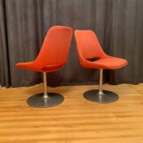 Pair of "Polaris" swivel chairs, exclusive, by Eero Aarnio, Asko Export, Finland, 1970s.