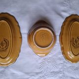 Ochre raviers and sauce bowls from Haute Provence earthenware