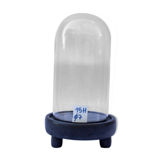 Round glass globe 15 x 7 cm