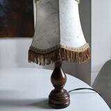 Lampe à poser en bois tourné