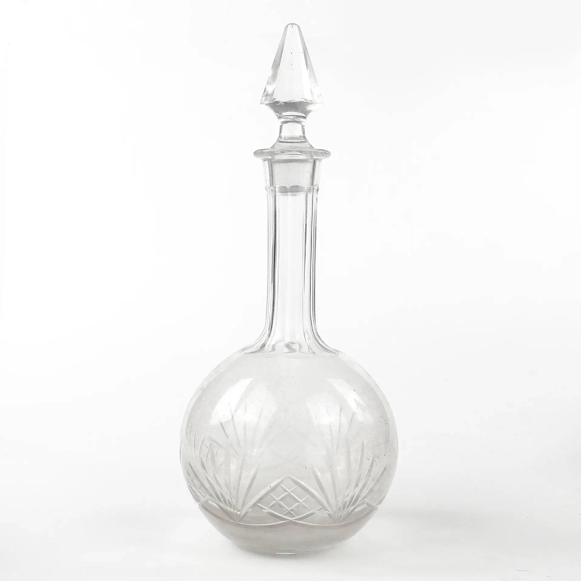 Art Deco carafe, crystal, Sweden, 1950s