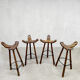Tripod vintage brutalist spanish barstools