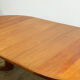 Extendable round mid century teak dining table, 1950s, Denmark